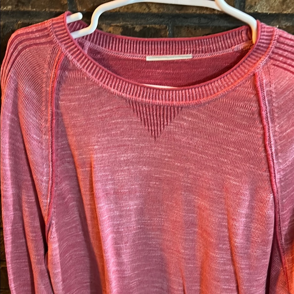 Pink Long Sleeve Knit Top